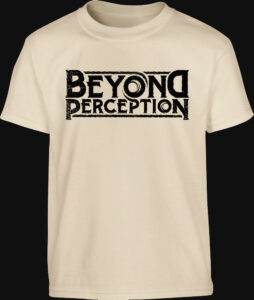 Beyond Perception white tshirt logo